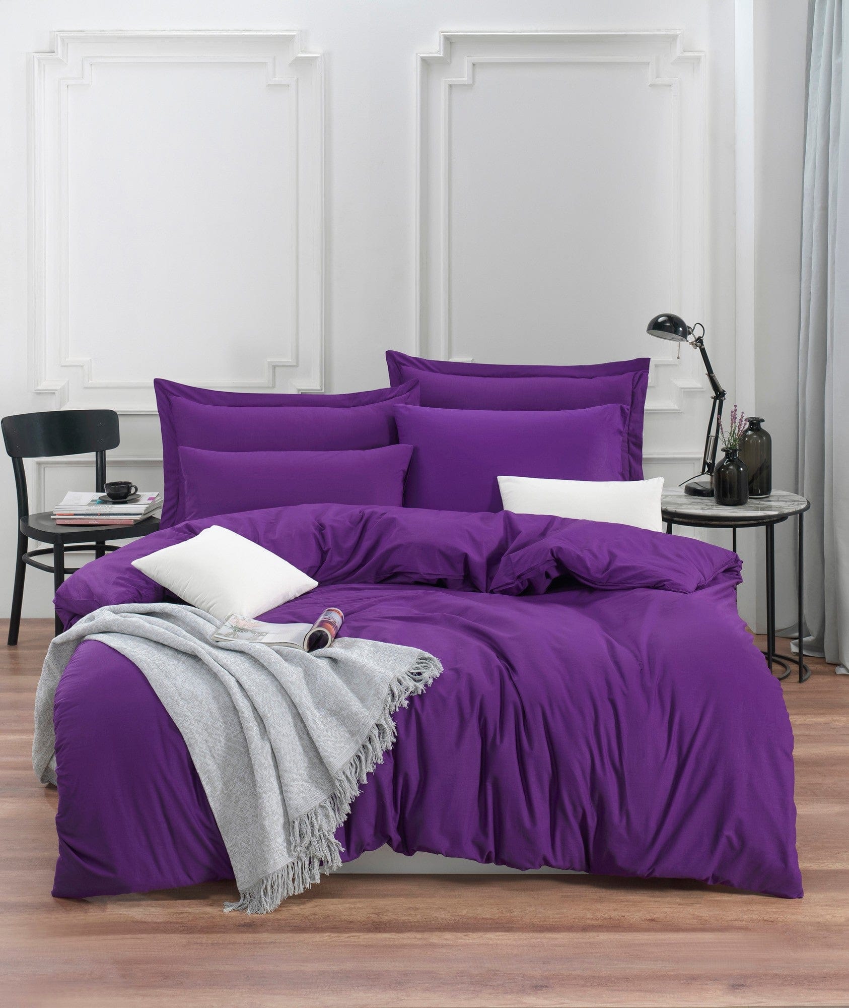 Asir Biancheria Da Letto di cotone Fresh Violetto, 200 x 220 cm