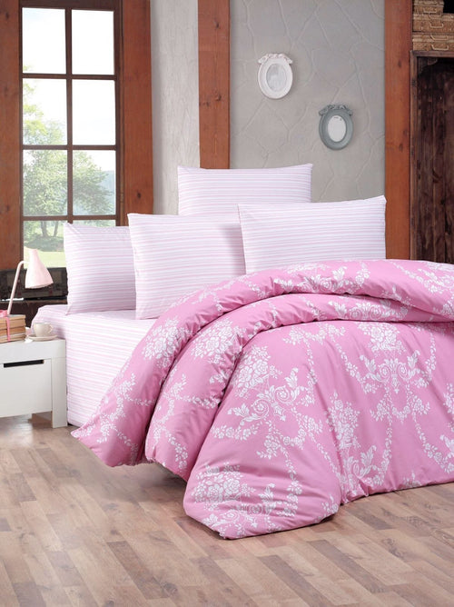 Asir Biancheria Da Letto di cotone Gloria Rosa, 200 x 220 cm