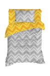 Asir Biancheria Da Letto di cotone Gray Giallo, 160 x 220 cm