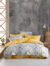 Asir Biancheria Da Letto di cotone Gray Giallo, 200 x 220 cm