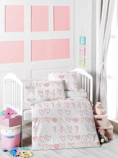 Asir Biancheria Da Letto di cotone Hearts Multicolore, 100 x 150 cm