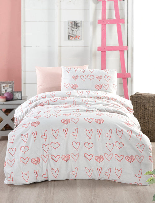Biancheria Da Letto di cotone Hearts Multicolore, 160 x 220 cm