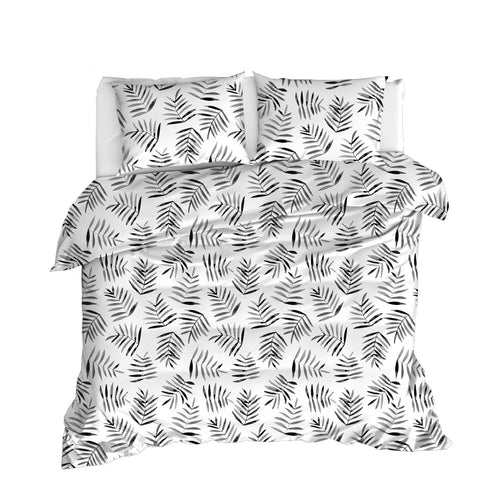 Biancheria Da Letto di cotone Hope Bianco e Nero, 200 x 220 cm