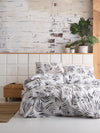 Biancheria Da Letto di cotone Hope Bianco e Nero, 200 x 220 cm