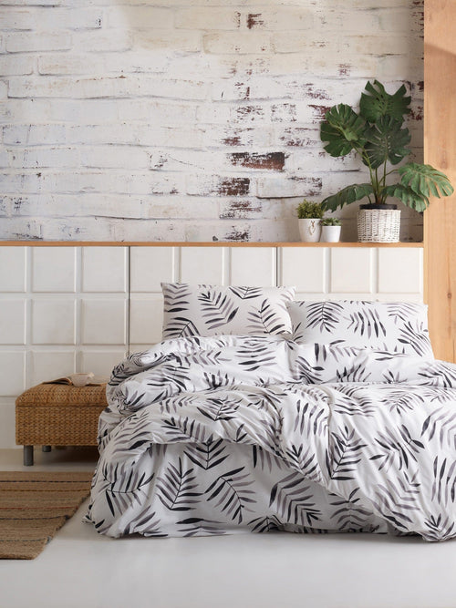 Biancheria Da Letto di cotone Hope Bianco e Nero, 200 x 220 cm