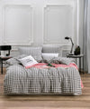 Asir Biancheria Da Letto di cotone İlove Bianco e Nero, 200 x 220 cm