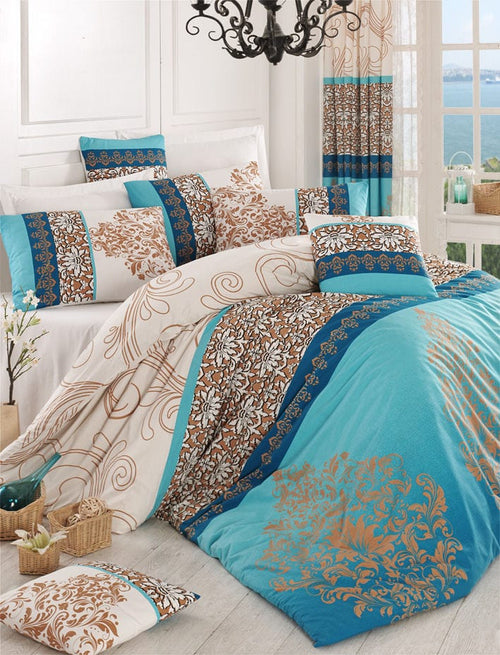 Asir Biancheria Da Letto di cotone Katre Multicolore, 200 x 220 cm