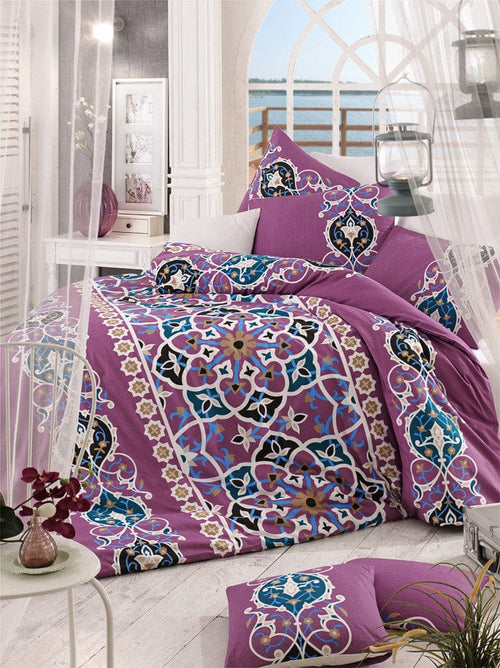 Biancheria Da Letto di cotone Kayra Multicolore, 200 x 220 cm
