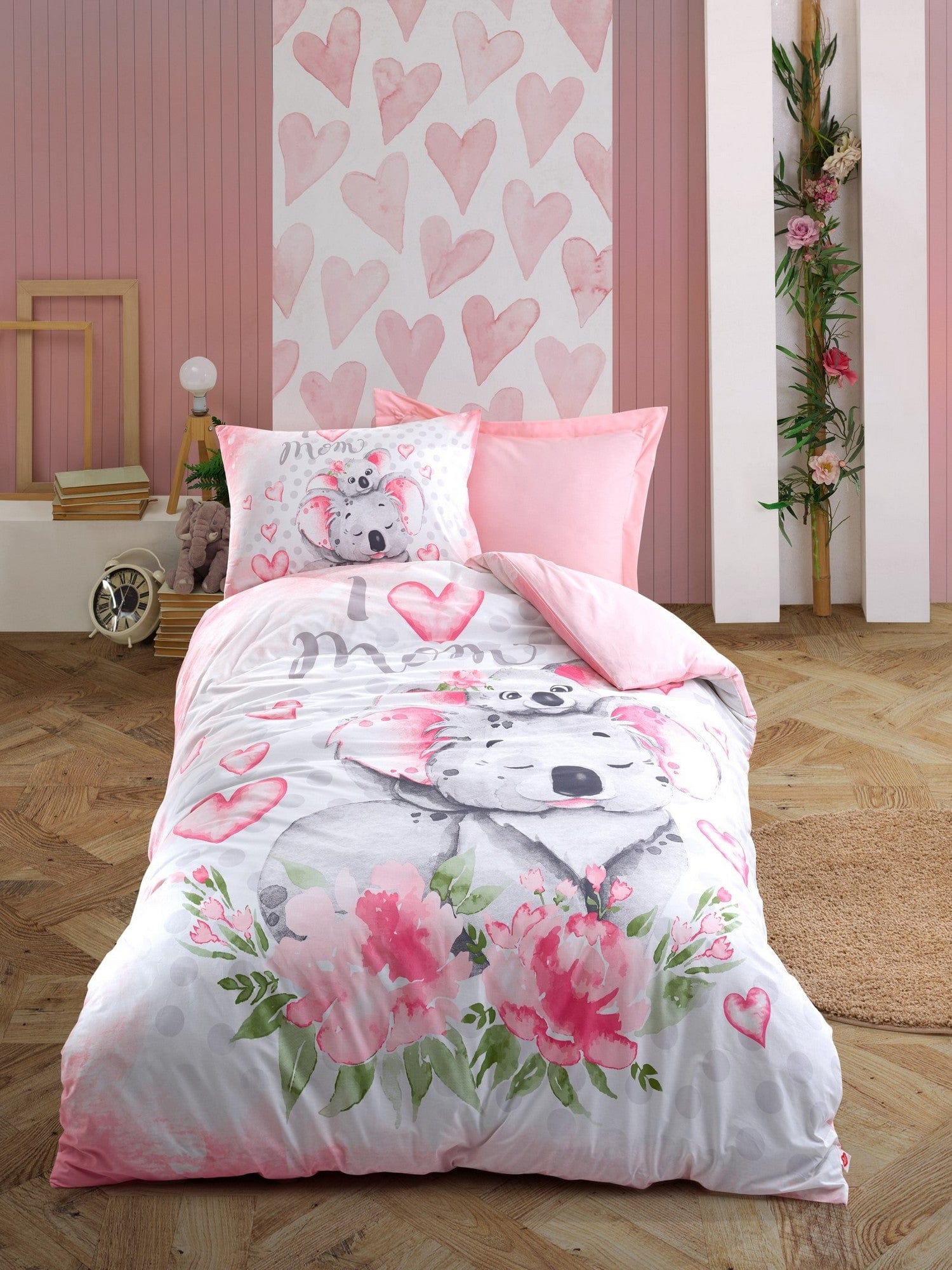 Biancheria Da Letto di cotone Koala Multicolore, 160 x 220 cm