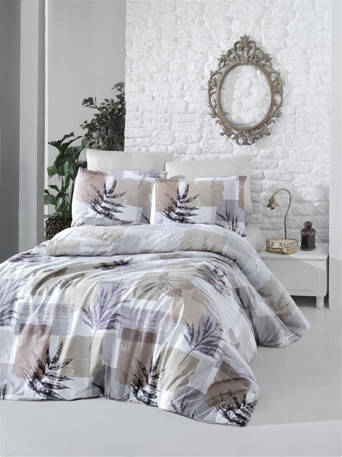 Asir Biancheria Da Letto di cotone Leaf Multicolore, 200 x 220 cm