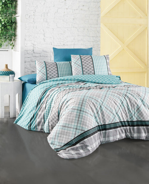 Asir Biancheria Da Letto di cotone Life Multicolore, 200 x 220 cm