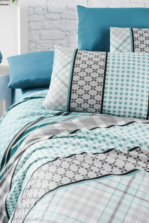 Asir Biancheria Da Letto di cotone Life Multicolore, 200 x 220 cm