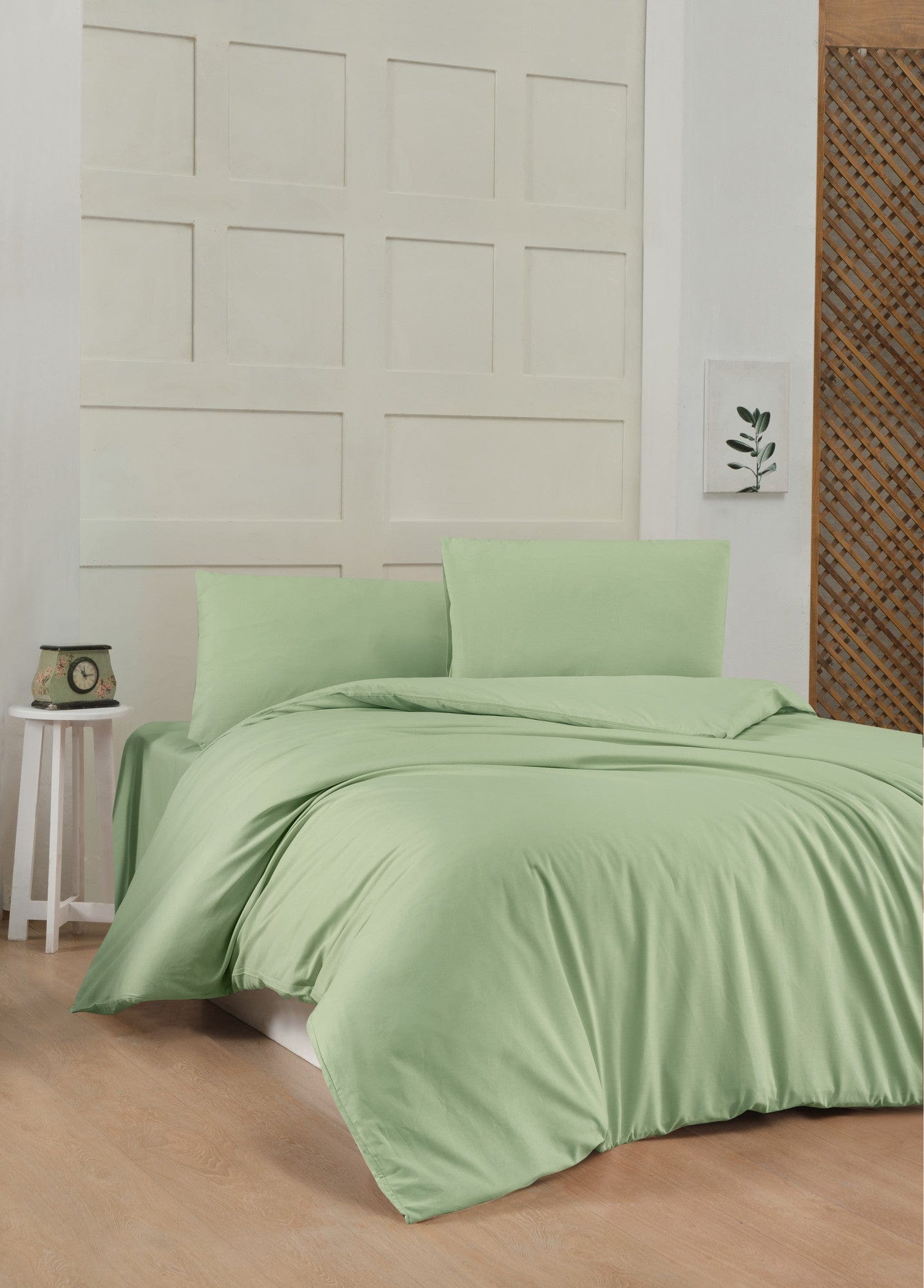 Asir Biancheria Da Letto di cotone Light Verde, 200 x 220 cm