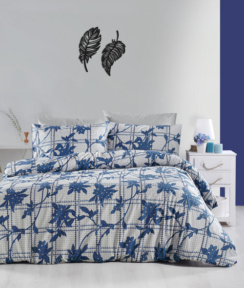 Biancheria Da Letto di cotone Lilly Blu, 200 x 220 cm (1)