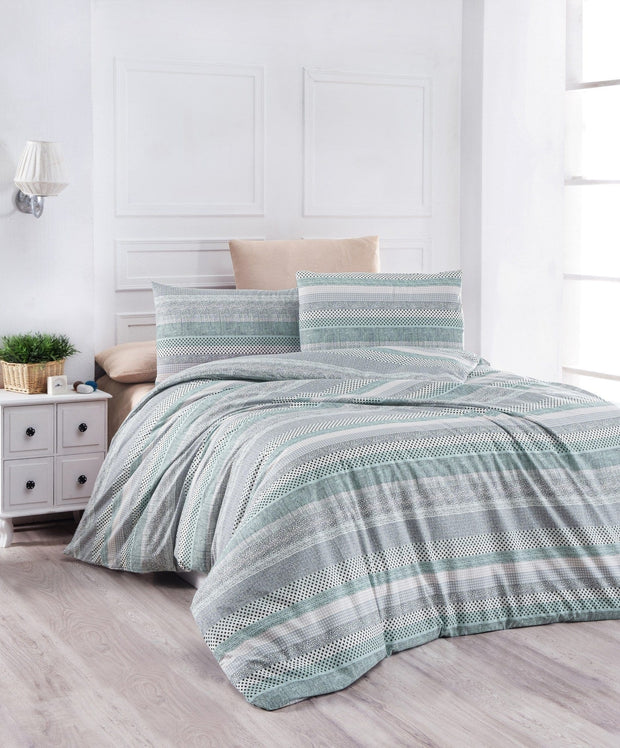 Asir Biancheria Da Letto di cotone Lines Multicolore, 160 x 220 cm