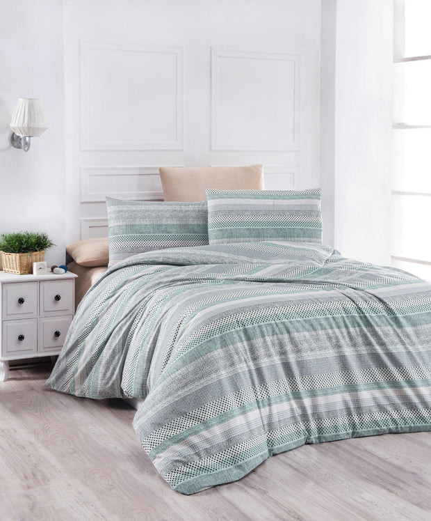 Asir Biancheria Da Letto di cotone Lines Multicolore, 200 x 220 cm