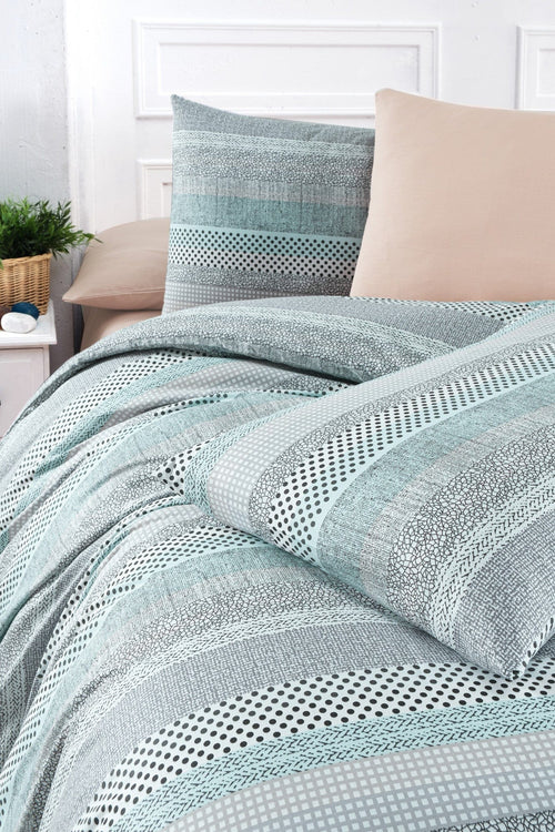 Asir Biancheria Da Letto di cotone Lines Multicolore, 200 x 220 cm