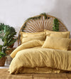 Asir Biancheria Da Letto di cotone Lucca Giallo, 200 x 220 cm