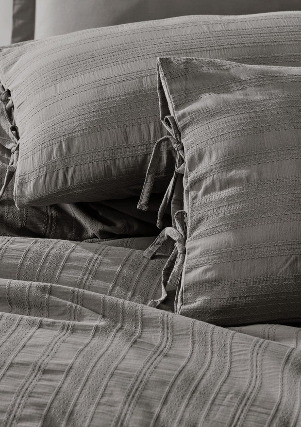 Asir Biancheria Da Letto di cotone Lucca Grigio, 200 x 220 cm