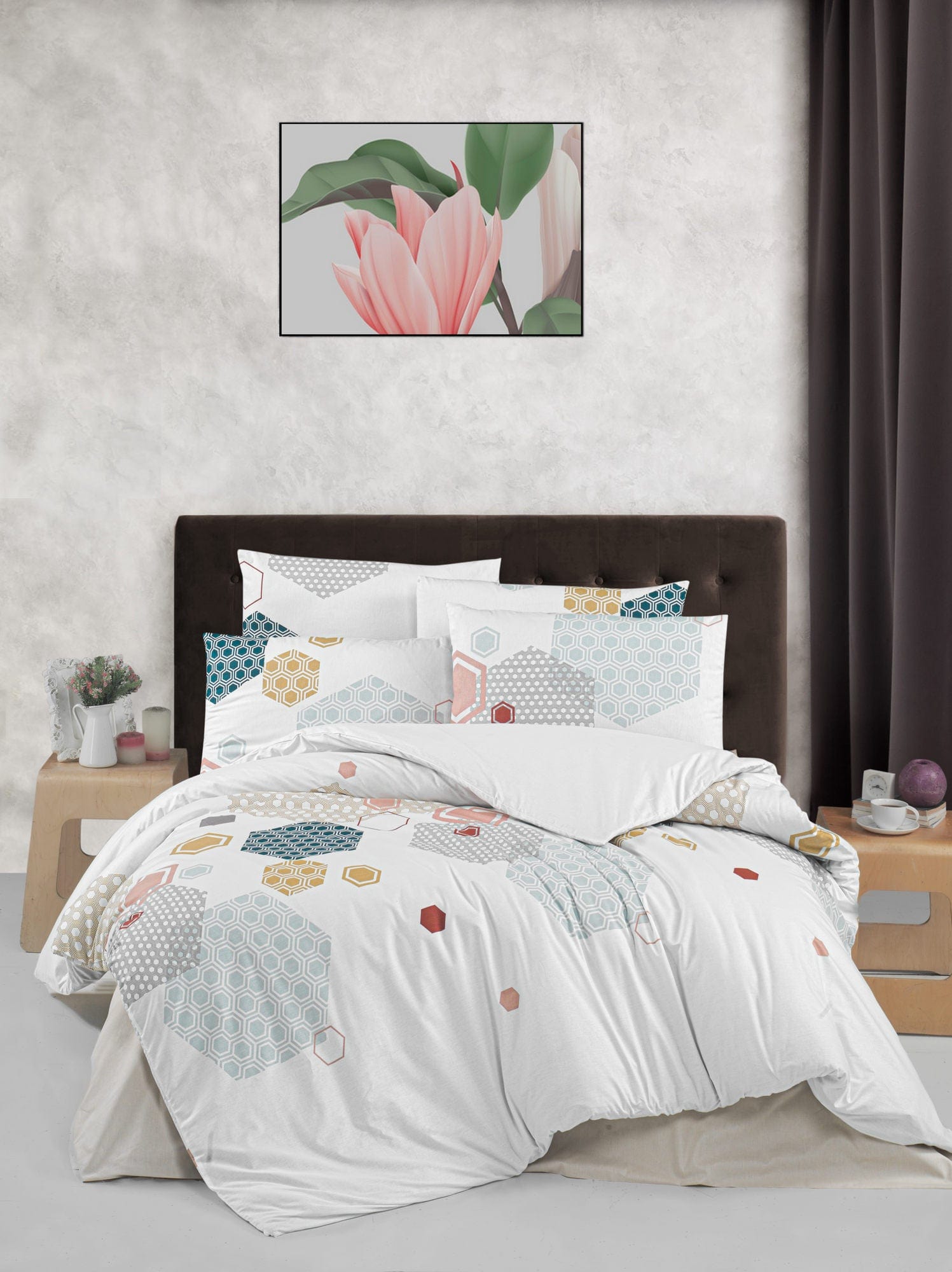 Biancheria Da Letto di cotone Lucy Multicolore, 200 x 220 cm