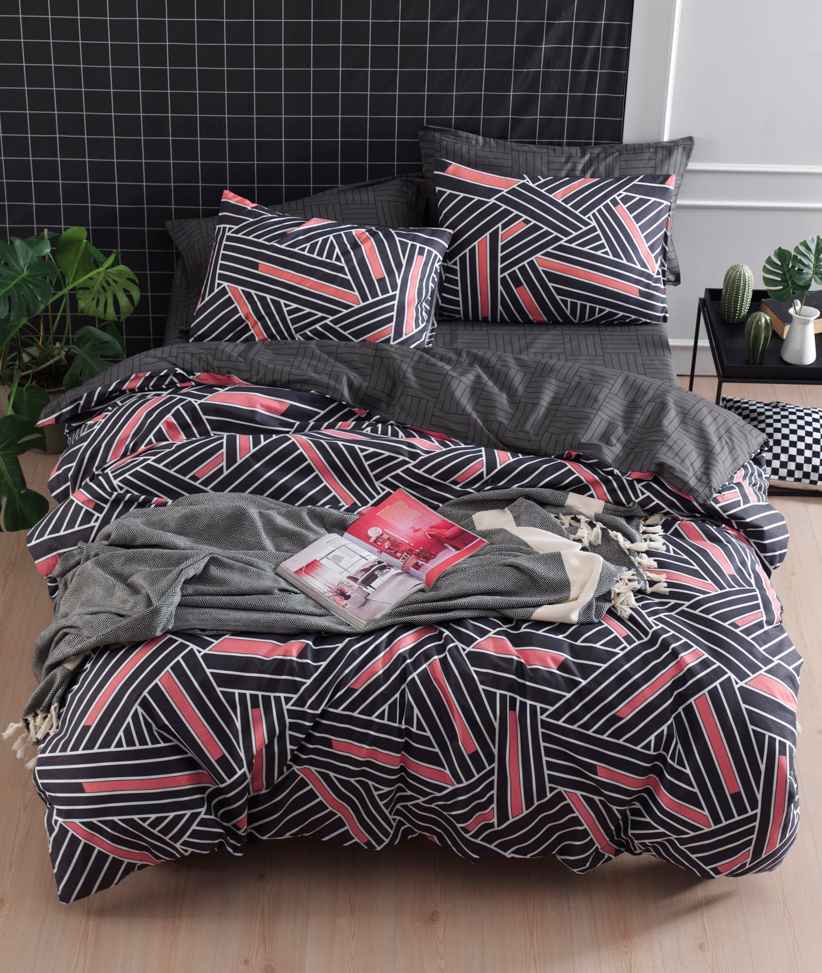 Asir Biancheria Da Letto di cotone Magnolia Multicolore, 200 x 220 cm