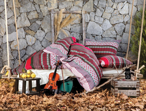 Asir Biancheria Da Letto di cotone Merida Multicolore, 200 x 220 cm