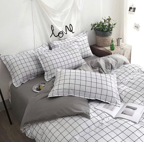 Asir Biancheria Da Letto di cotone Meridyen Grigio, 200 x 220 cm