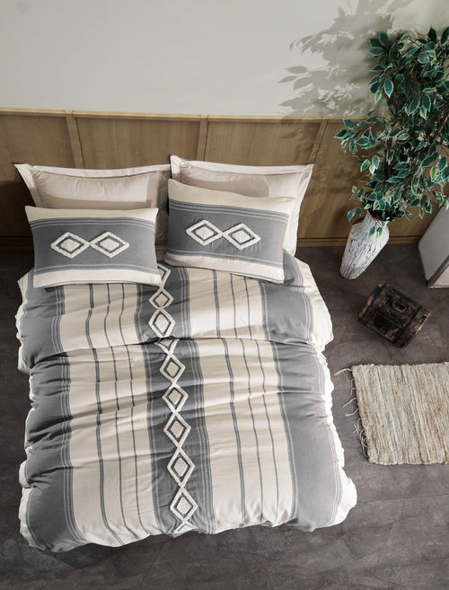 Asir Biancheria Da Letto di cotone Nero Multicolore, 200 x 220 cm