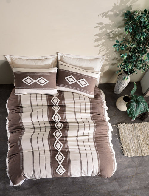 Asir Biancheria Da Letto di cotone Nero Multicolore, 200 x 220 cm
