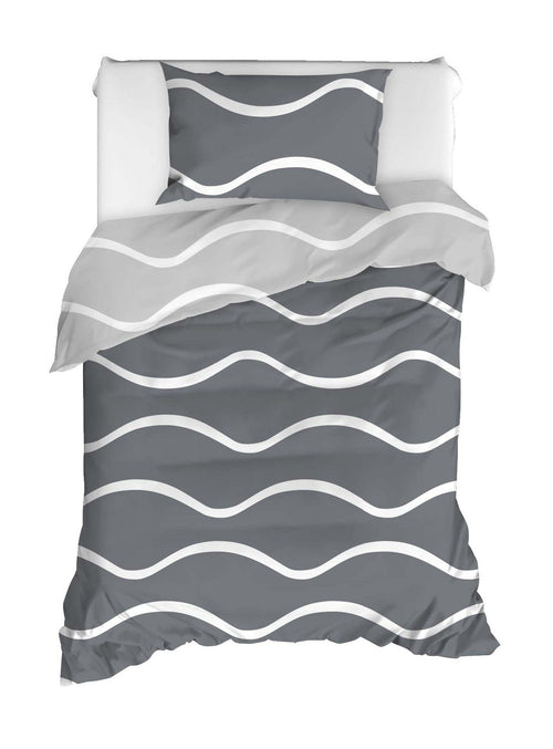 Asir Biancheria Da Letto di cotone Novia Grigio, 160 x 220 cm