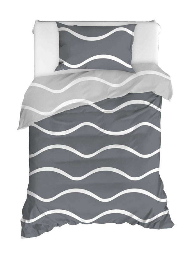 Asir Biancheria Da Letto di cotone Novia Grigio, 160 x 220 cm