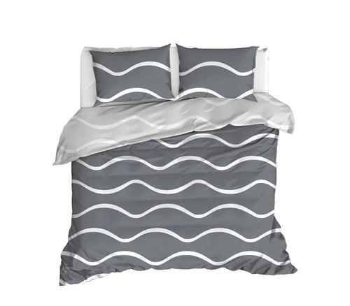 Asir Biancheria Da Letto di cotone Novia Grigio, 200 x 220 cm
