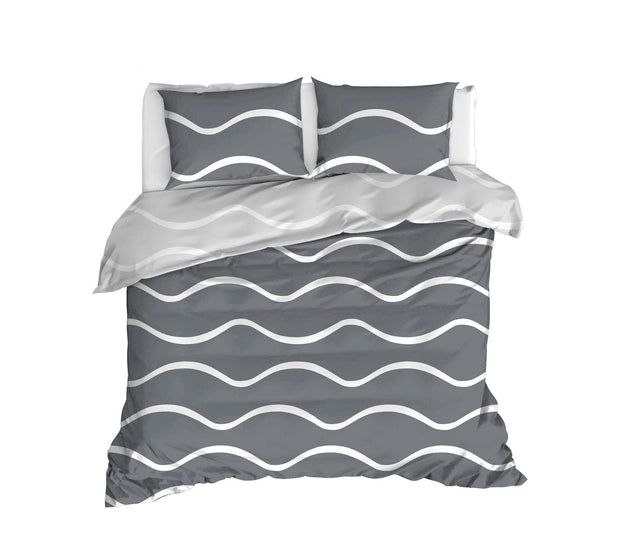 Asir Biancheria Da Letto di cotone Novia Grigio, 200 x 220 cm