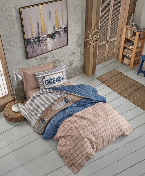 Biancheria Da Letto di cotone Ocean Multicolore, 180 x 230 cm