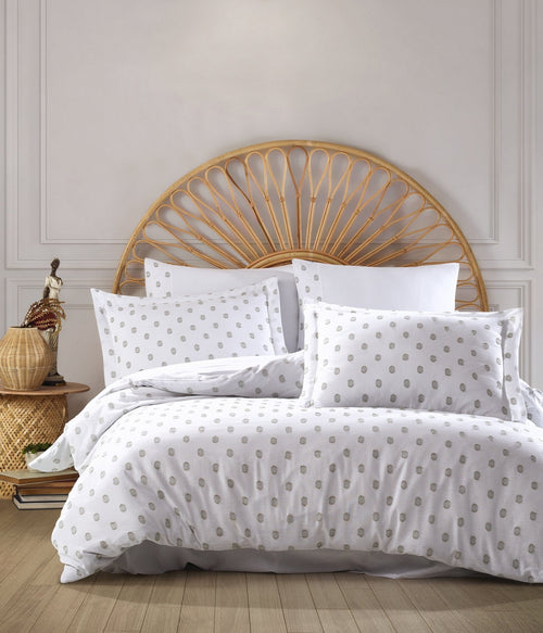 Asir Biancheria Da Letto di cotone Oslo Bianco, 200 x 220 cm