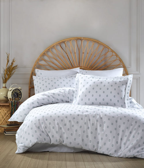 Asir Biancheria Da Letto di cotone Oslo Bianco, 200 x 220 cm