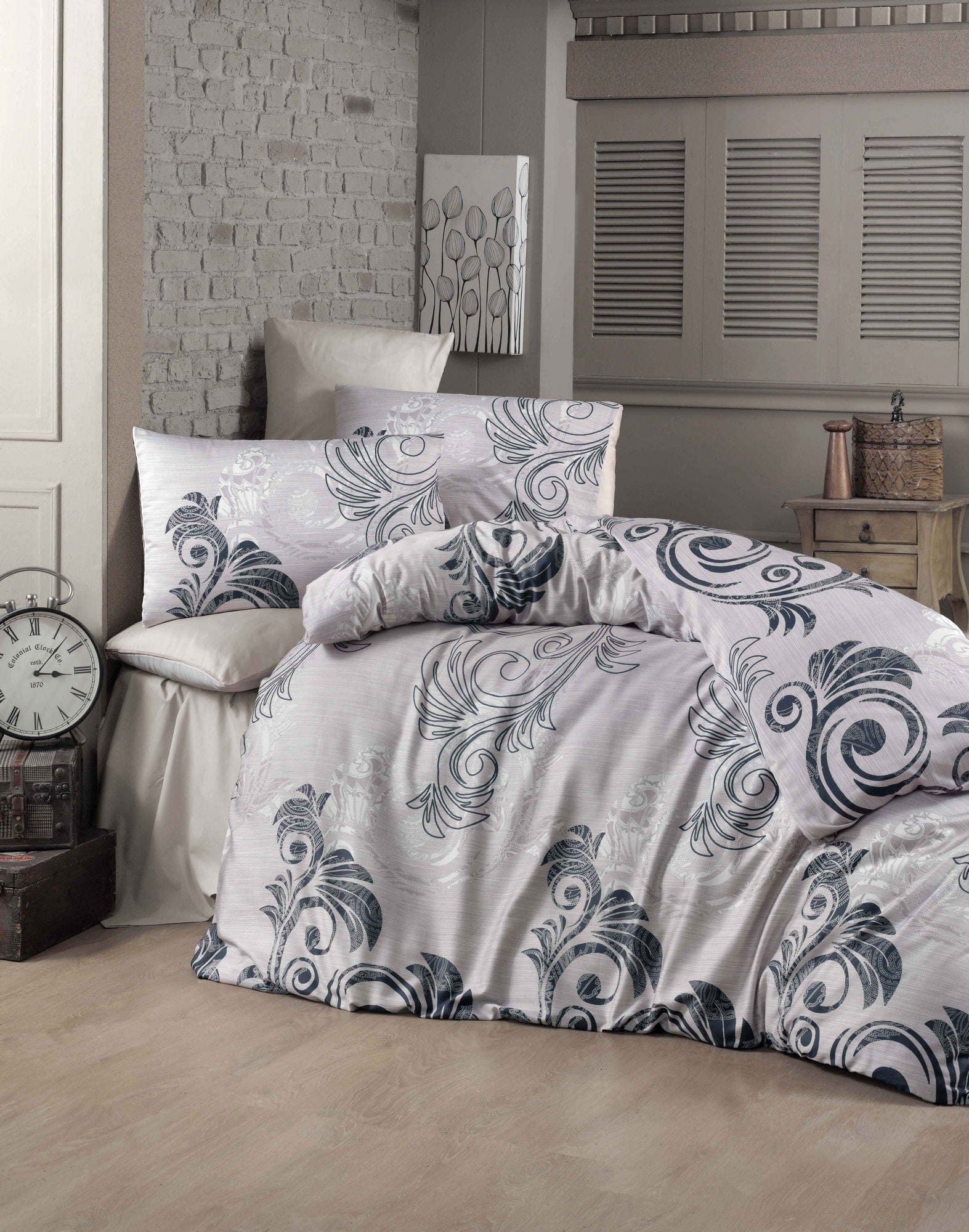 Biancheria Da Letto di cotone Ottoman Multicolore, 200 x 220 cm