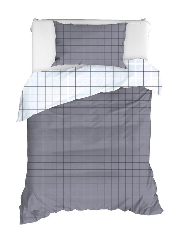 Asir Biancheria Da Letto di cotone Persegi Antracite, 160 x 220 cm