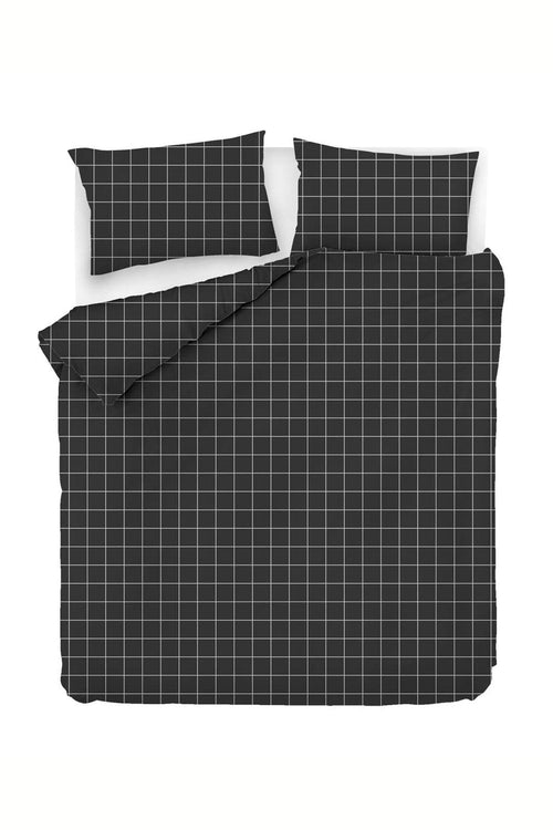 Asir Biancheria Da Letto di cotone Piga Nero, 200 x 220 cm