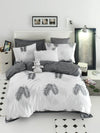 Asir Biancheria Da Letto di cotone Pipong Bianco, 200 x 220 cm