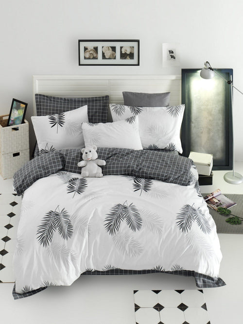 Asir Biancheria Da Letto di cotone Pipong Bianco, 200 x 220 cm