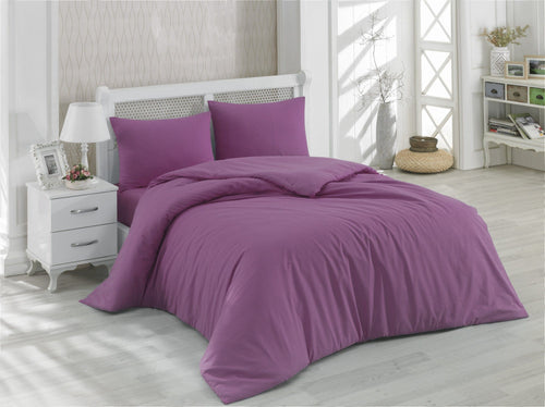 Asir Biancheria Da Letto di cotone Plum Violetto, 200 x 220 cm