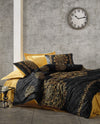 Asir Biancheria Da Letto Di Cotone Raso Alvina Nero, 200 x 220 cm