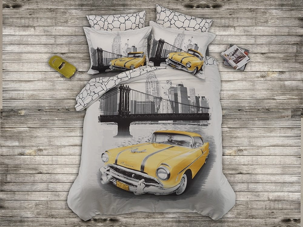 Asir Biancheria Da Letto Di Cotone Raso Azra Grigio, 160 x 220 cm