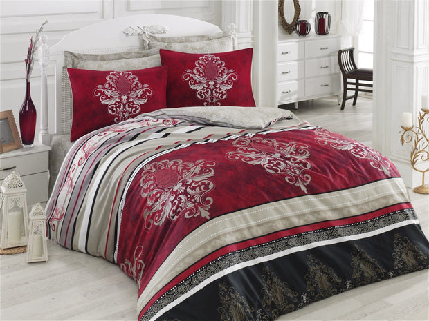 Asir Biancheria Da Letto Di Cotone Raso Azra Multicolore, 200 x 220 cm