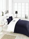 Asir Biancheria Da Letto Di Cotone Raso BHPC 106 Blu, 200 x 220 cm