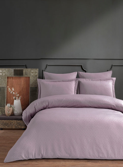 Asir Biancheria Da Letto Di Cotone Raso Catena Rosa, 200 x 220 cm