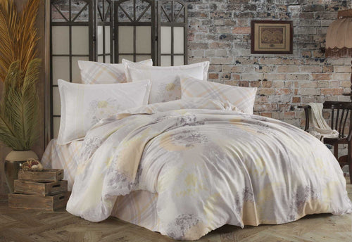 Asir Biancheria Da Letto Di Cotone Raso Cecilia Multicolore, 200 x 220 cm