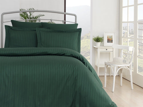 Asir Biancheria Da Letto Di Cotone Raso Exclusive Line Verde, 200 x 220 cm