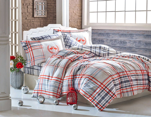 Asir Biancheria Da Letto Di Cotone Raso Flamingo Multicolore, 200 x 220 cm